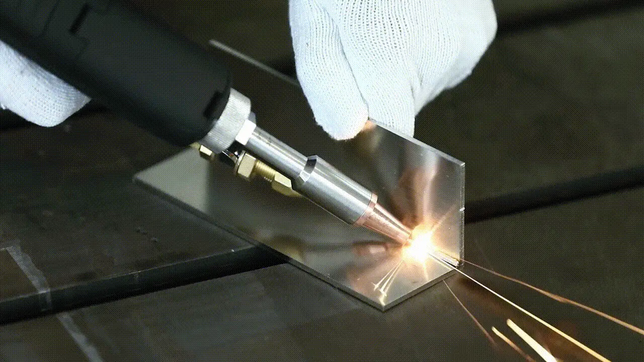 handheld laser welding site