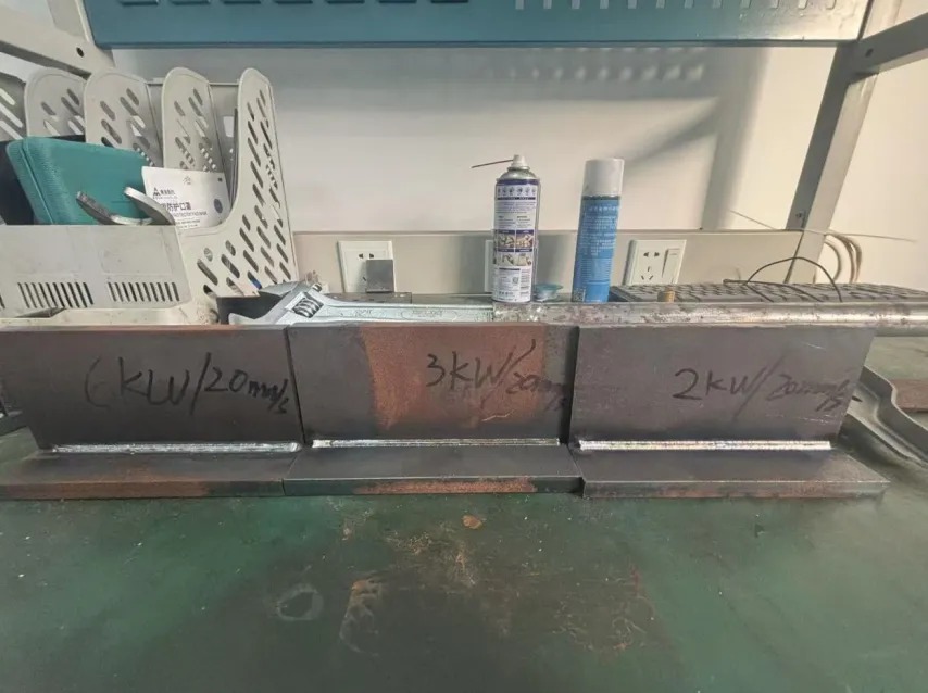 The laser welding appearance under 2kw 3kw 6kw