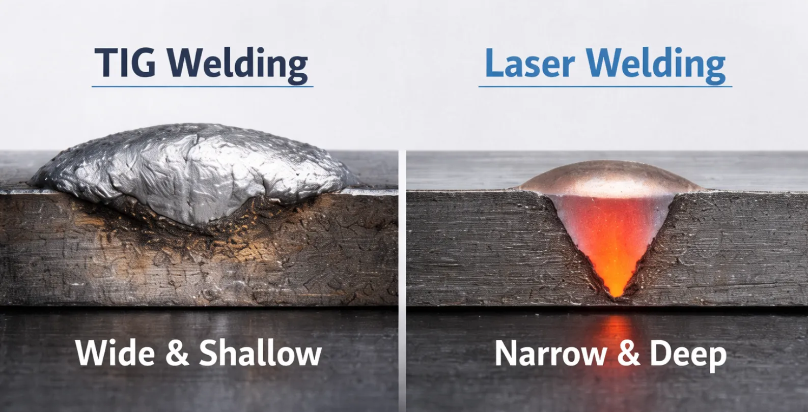 Laser welding vs. MIG welding